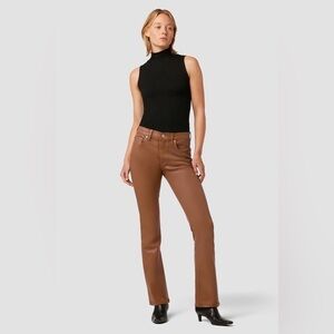 Hudson Barbara High-Rise Bootcut Jean in coated camel cafe size 25